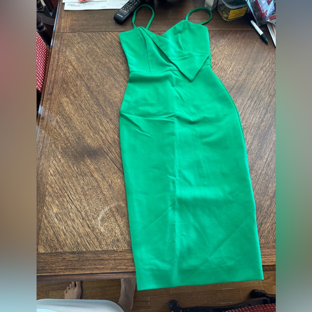 Lavish Alice Emerald Green Fitted Midi Dress
